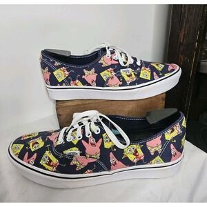 Vans X Aloha Sponge Bob Square Pants Authentic Skate Comfycush Men's Size 10